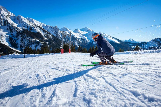 Alpine skiing in Manigod