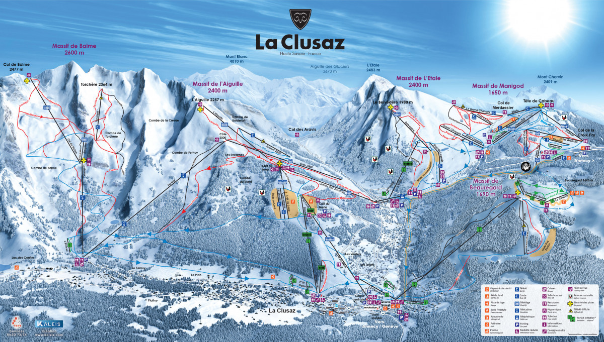 Plans des pistes La Clusaz