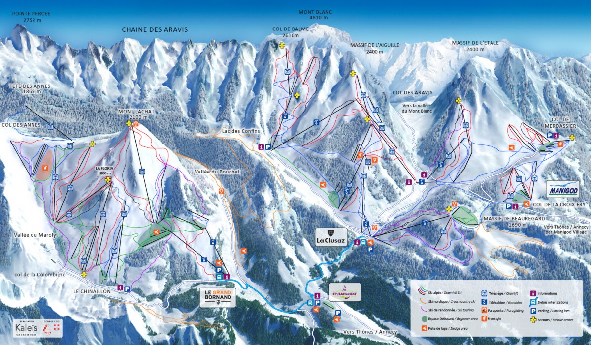 Plans des Pistes Aravis