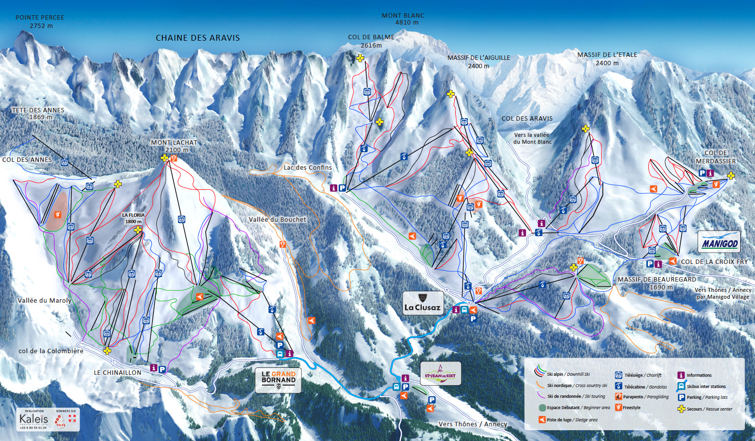 Plan des Pistes de Manigod