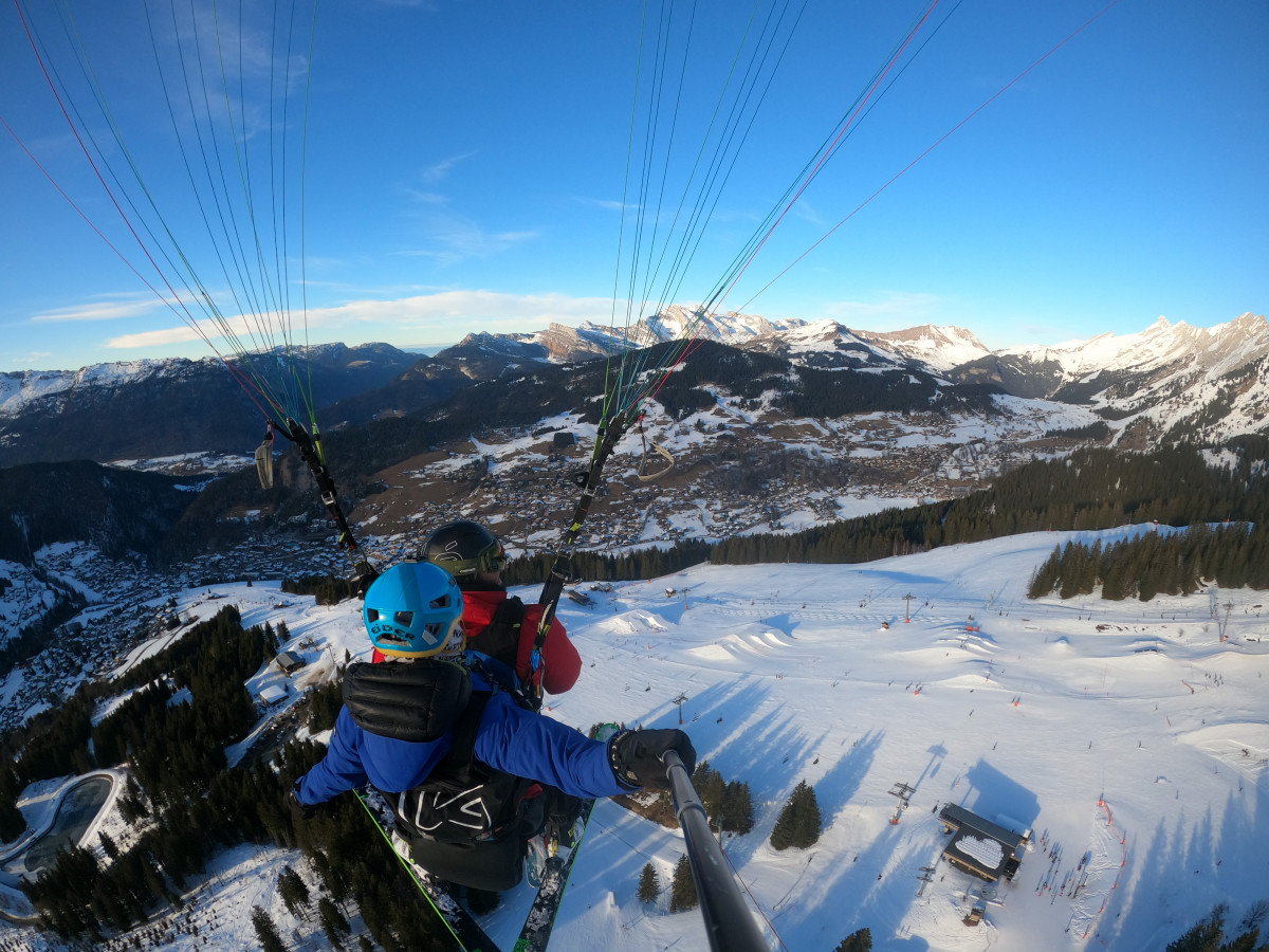 Vol biplace parapente hiver