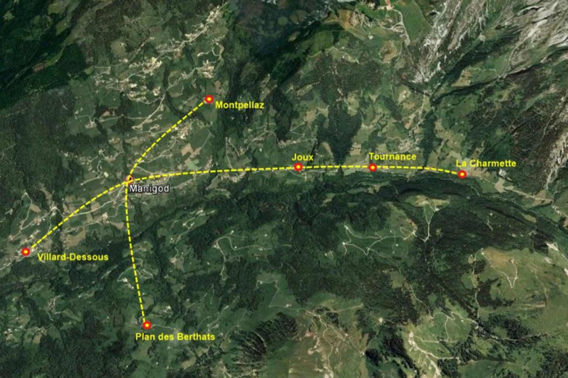 Carte Chapelles Manigod