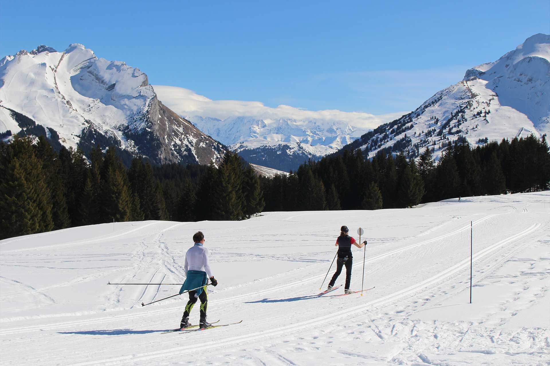 Langlauf in Manigod - © M. Sauvage