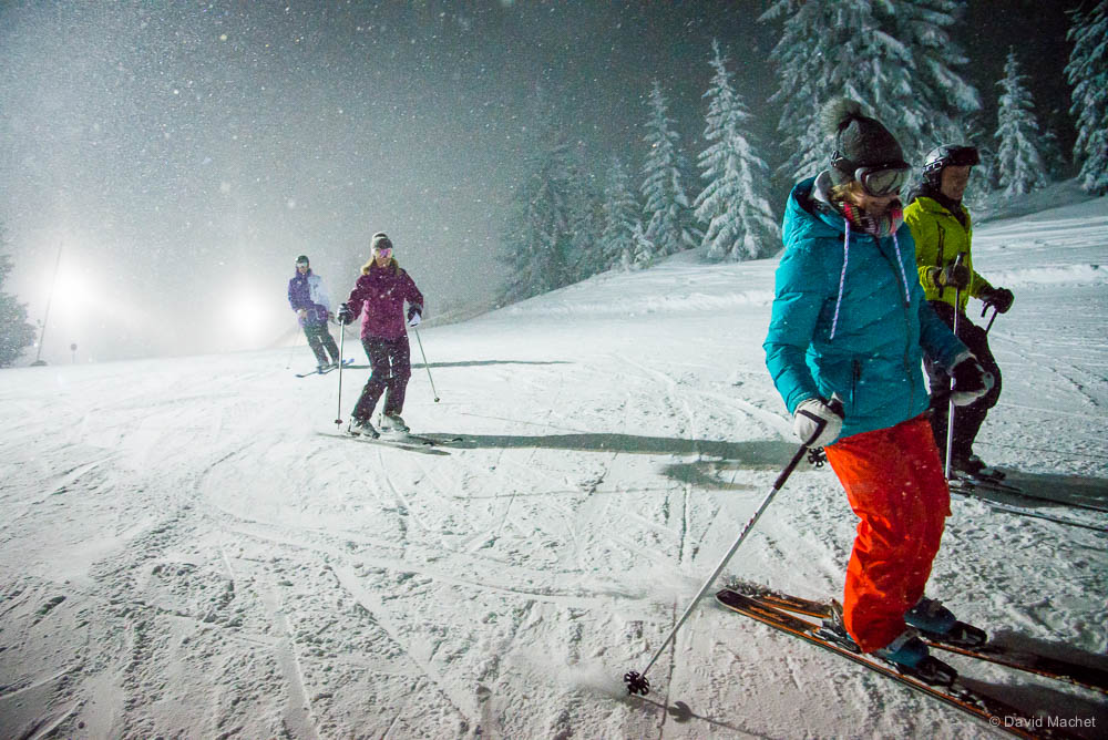 Ski nocturne à Manigod - © David Machet Ski nocturne à Manigod - © David Machet