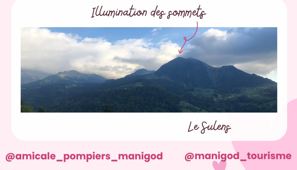 Illuminations des sommets - Octobre Rose_Manigod